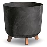 Blumentopf Blumenkübel mit Füßen Pflanzkübel Gracia Slim Rund Übertopf Beton Optik...