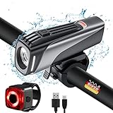 T TENDTOP Fahrradlicht Set USB Aufladbar, Fahrradbeleuchtung Set für...