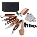 Lifemaison Holzschnitzerei Werkzeuge Set Schnitzen Hakenmesser Holzmesser Polierwachs Holz...