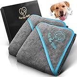 FeelTheWau Hundehandtuch extra saugfähig - Hundehandtuch für große Hunde und...