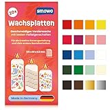 Smowo® 20 Wachsplatten zum Verzieren und Gestalten von Kerzen - Ideal für Kommunion,...