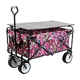 Faltbarer Campingwagen für den Außenbereich, robust, zusammenklappbar, Gartenwagen mit...
