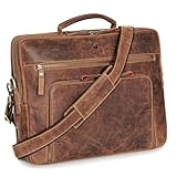 DONBOLSO San Francisco Laptoptasche aus Leder - Umhängetasche in 2 Größen für Damen...