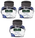 Faber-Castell 149839 Tintenglas, Löschbar (Königsblau, 3x 30 ml)