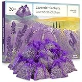 Lavendel Duftsäckchen Kleiderschrank: 20x Echter Lavendel getrocknet – Mottenschutz...