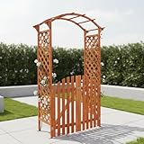 Mucola Rosenbogen aus Holz mit Doppeltüren – Gartenbogen dekorativ, Rankhilfe für...