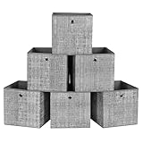 SONGMICS Aufbewahrungsbox, 6er Set, Ordnungsboxen aus Vliesstoff mit Griff, Boxen...