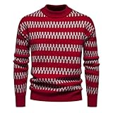 Strickpullover Herren Freizeit, Fleecepullover Herren Lässige Langarmshirt Herren Elegant...