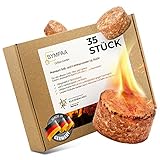 SYMPAA Grillanzünder mit 15min XXL Brenndauer | 35 Stück | Öko-Kaminanzünder...