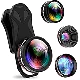 Selvim Handy Objektiv Kamera Linse Kit, Lens Set 0,62X Weitwinkel + 25X Makro + 235°...
