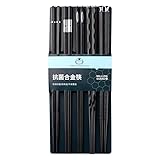 5 Paar Fiberglas-Essstäbchen, Wiederverwendbare japanische Essstäbchen,...