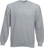 Fruit of The Loom Herren, Sweatshirt, Raglan Sweatshirt L,Grau - Heather Grey
