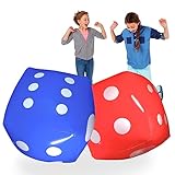Novelty Place 16' Jumbo Inflatable Dice (2er Pack) - Rote und Blaue Riesendice für...