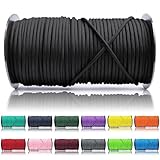 Ganzoo Paracord 550 Seil Schwarz für Armband, Leine, Halsband, 30 Meter...