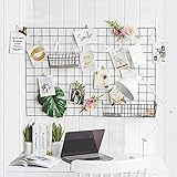 GBYAN 2 Stück Wandgitter Regal DIY Eisen Gitter der Fotowand Dekoration Pinnwand Foto an...