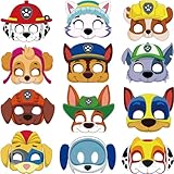JINLAIYUN 12 Stück Dog Patrol Maske Kinder kindermasken kinder Geburtstag Masken Cartoon...
