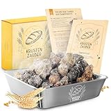 KRUSTENZAUBER Lavasteine Backofen zum Brot backen inkl. Edelstahl Dampfschüssel für...