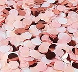ABSOFINE 100g Roségold Mehrfarbig Konfetti - 2,5cm Rund 8000 Stück...