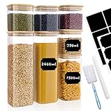 Withosent Vorratsdosen Glas 7er Set, 750ml/1500ml/2400ml Vorratsgläser mit...
