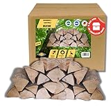 BAVAFIRE Brennholz Buche 20kg - Kaminholz getrocknet & ofenfertig 25cm Scheitlänge -...