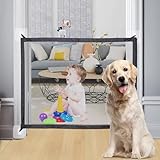 Hundebarrieren,180 x 72 cm Tragbar Hunde Türschutzgitter,Hunde Absperrgitter...