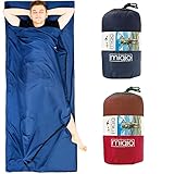 Miqio® 2in1 Baumwoll-Hüttenschlafsack mit durchgängigem Reißverschluss...