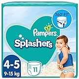 Pampers Baby Windeln Größe 4-5, Splashers, Einweg Schwimmwindel für sicheren Schutz im...