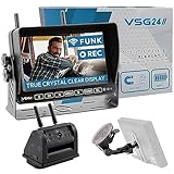 VSG24 7“ Element HD Funk Rückfahrsystem Akku Magnet für Wohnmobil & LKW, KFZ Set...