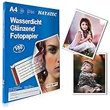 50 Blatt Fotopapier A4 hoch glänzend Tintenstrahldrucker 180g/m² Fotopapier Fotokarten...