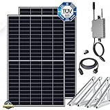Balkonkraftwerk 920 W / 600 W Photovoltaik Solaranlage Steckerfertig WiFi Smarte...