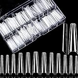 480 Stücke Extra Lange XXL Sarg Gefälschte Nagelspitzen Klare Acryl...