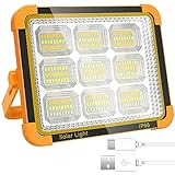 LED Strahler Akku - 100W LED Baustrahler Akku - Tragbarer LED Arbeitschleucte...