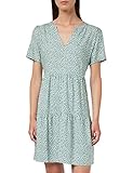 ONLY Damen Kurzes Bedrucktes Kleid V-Ausschnitt Kurzarm Dress aus Viskose...
