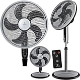 KESSER® 3in1 Standventilator Tischventilator Wandventilator mit App Wifi,...