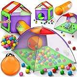 KIDUKU Kinderspielzelt Bällebad Pop Up Spielzelt Iglu Spielhaus + Krabbeltunnel...