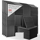 Schallabsorber Akustikschaumstoff, 60 Stück Acoustic Foam für Podcasts, Aufnahmestudios,...