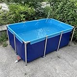Blaues oberirdisches Koi-Fischteichbecken, wasserdicht, sonnenbeständig, für alle...