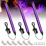 Schwarzlicht Röhre,3 Stück Schwarzlicht Lamp 5W 24LED 28CM,Schwarzlicht LED...