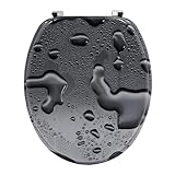 sanicomfort WC Sitz Steel, MDF Holzkern, mit Absenkautomatik, Toilettensitz mit Klodecken,...