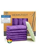 HEIMSTEDT® Bambus Tücher Violett (6er Pack) - nachhaltige Bambus Putztücher...