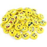 Koogel Lachgesicht Radiergummi, 60 Stück Kinder Smiley Radiergummi Lustige Radiergummis...