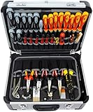 Famex 700-L Alu Werkzeugkoffer mit 2 Paletten mit 56 Einstecktaschen - max....