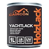 Yachtlack Lichtgrau Glänzend Bootslack Holzlack Bootsfarbe für Holz und Metall - 750ml