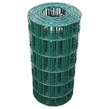 Garmix 25 Meter Maschendrahtzaun Gitterzaun Drahtzaun grün Höhe 60 cm...