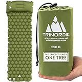 TRINORDIC 550g Ultraleichte Aufblasbare Isomatte - Mit Aufblasbarem Kissen -...