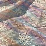 Wambere 1 Yard Bedruckter Stoff Polyester-Baumwolle Seersucker Musselin Stoff zum Nähen...