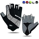 Souke Sports Fahrradhandschuhe Halbfinger Herren Damen Gel Stoßdämpfung...