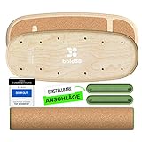 Bold38 Balance-Board mit Rutschfester Kork und Premium Holz-Brett - Balance...