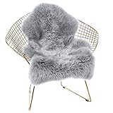 Cumay Faux Lammfell Schaffell Teppich 60 x 90 cm Lammfellimitat Teppich Longhair Fell...
