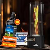 GLANZFEUER® Tischkamin - Premium Bio Ethanol Tischkamin - Tischfeuer Outdoor &...